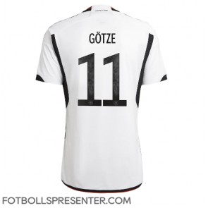 Tyskland Mario Gotze #11 Hemma Matchtröja VM 2022 Kortärmad
